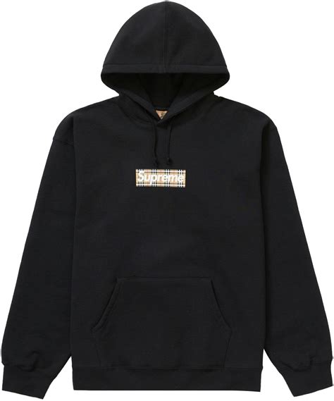 supreme box logo burberry hoodie|Burberry box hooded sweatshirt.